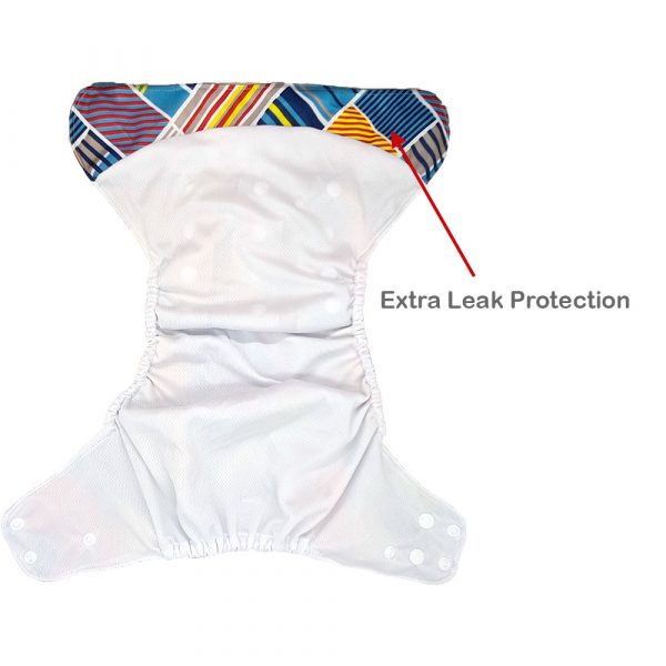 Includes 4 Layer Hemp Insert for Overnight Protection Newborn-6 All Natural Fabrics All-in-One Baby Cloth Diaper with Pocket Waterproof & Leakproof 14 Total Hemp Layers 